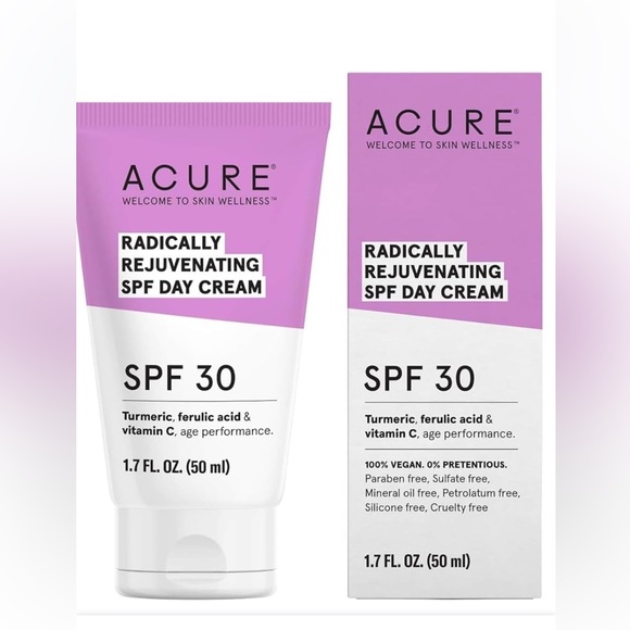 Acure Other - Acure Radically Rejuvenating Cleansing Cream spf turmeric spf day skincare